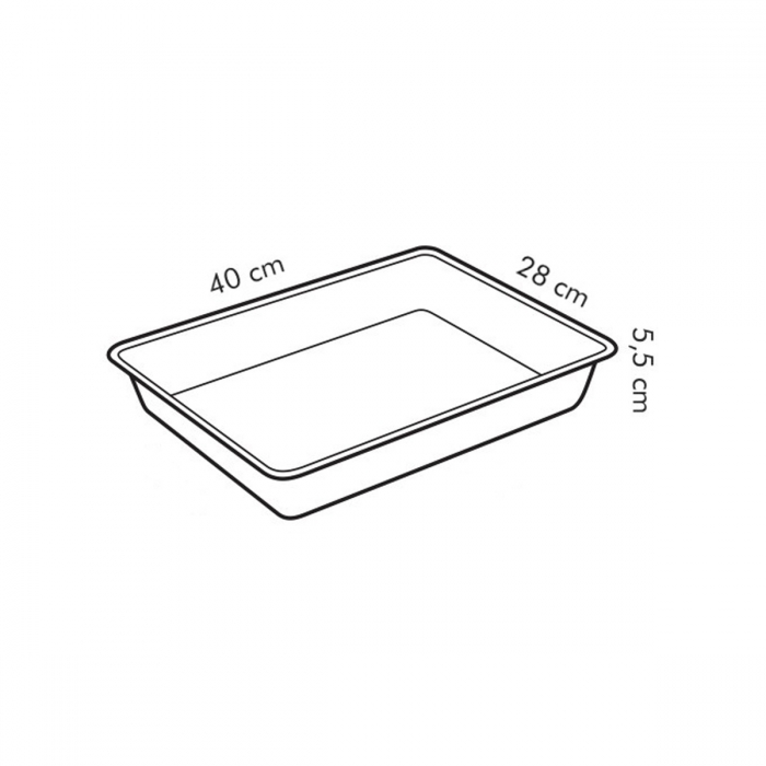 Backblech Tief 40x28cm – Bild 3