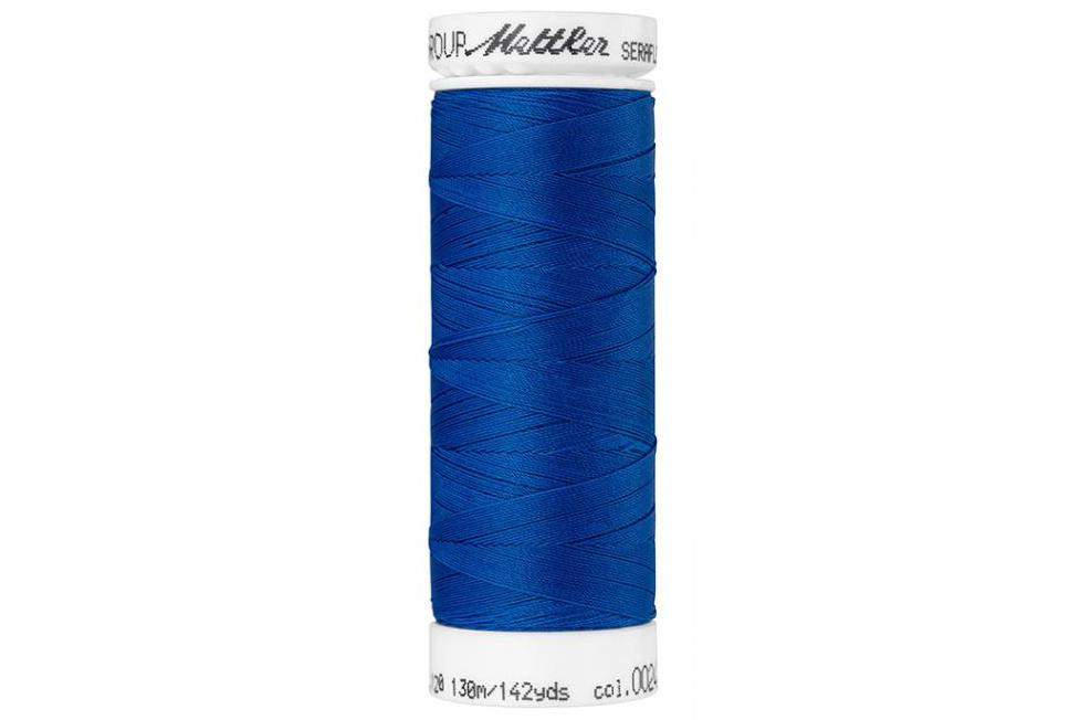Seraflex 120 elastisches Nähgarn – Colonial Blue royalblau – 130m Amann Mettler 7840-0024 – Bild 2