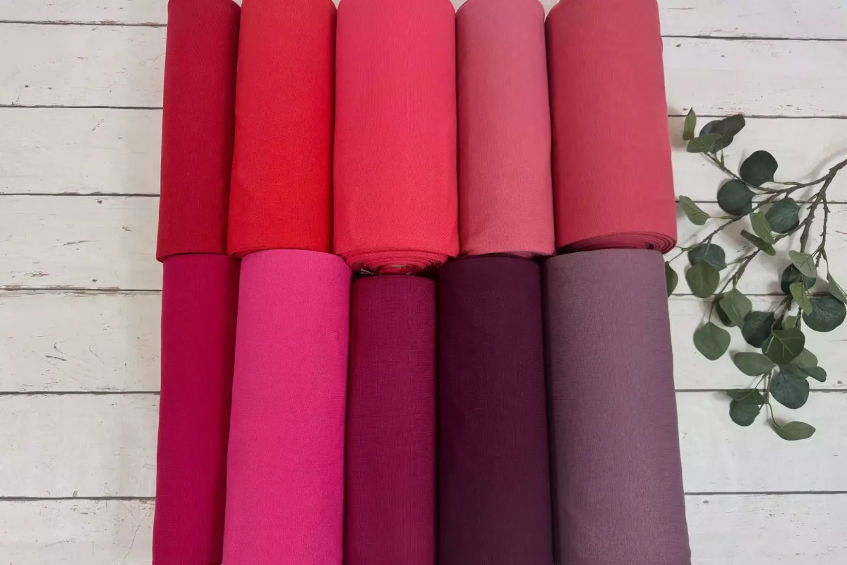 Bündchen Stoff – Uni hellrot – 35cm Schlauchware Öko-Tex-100 – Bild 3