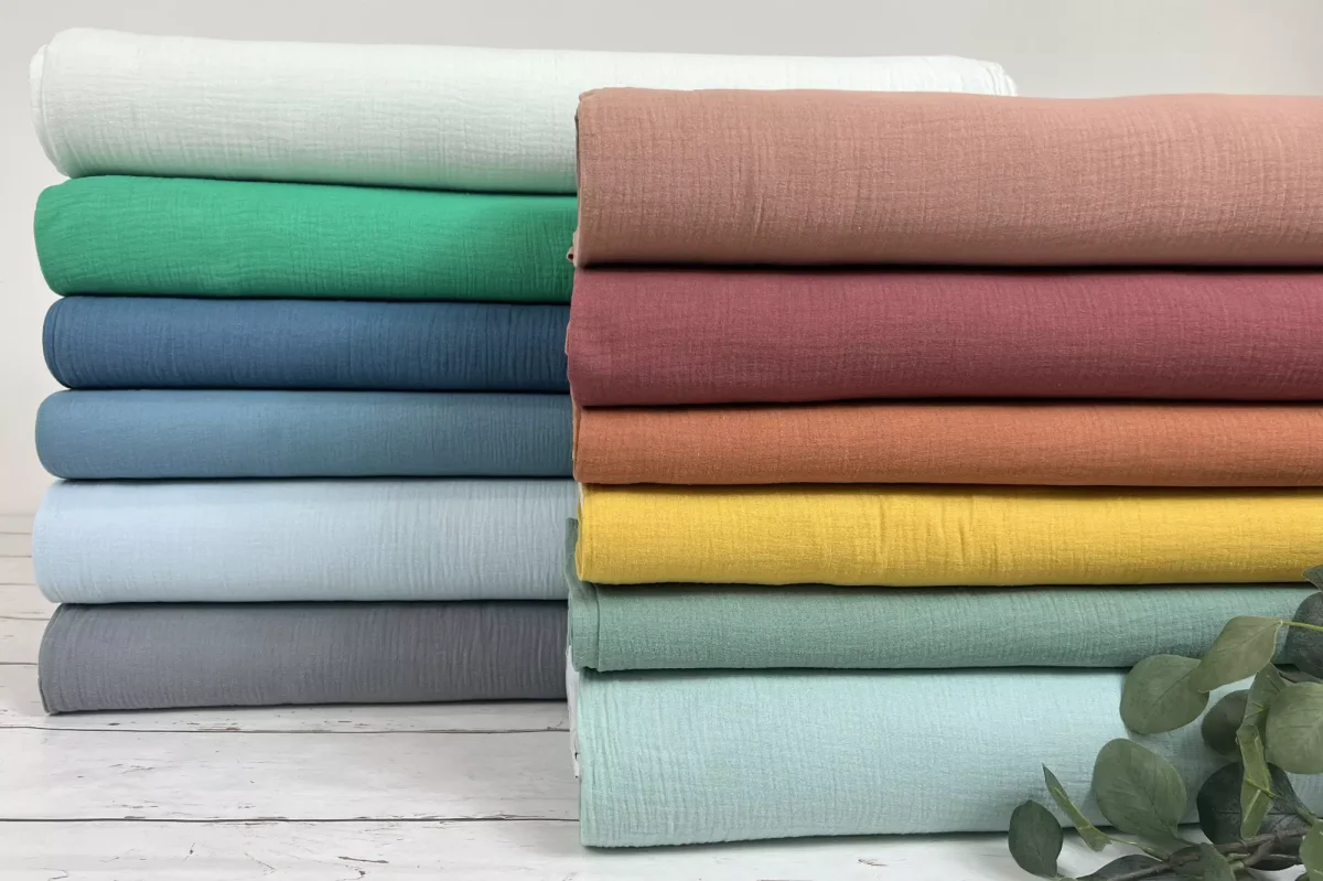 Musselin Uni / Double Gauze – Uni pastellmint – Öko-Tex-100 – Bild 3