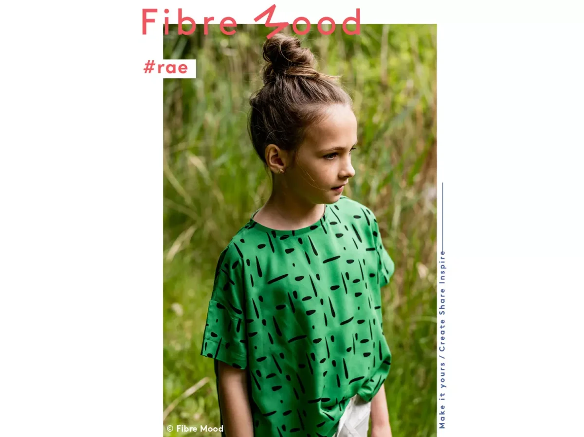 Fibre Mood Special Nr2 Rea – Viskose Ecovero Tupfen Striche in froschgrün – Ökotex 100 – Bild 5