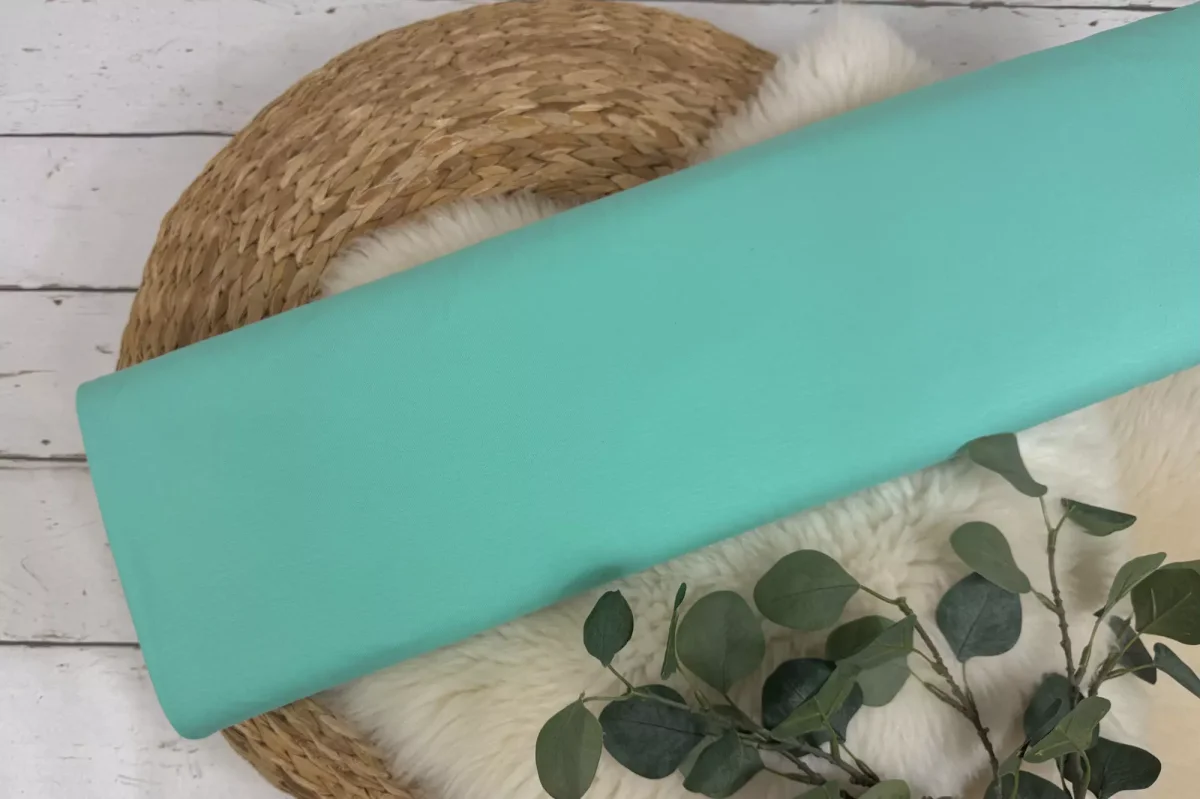 Jersey Stoff Öko-Tex-100 – Uni grün und mint Töne (verschiedene Farben) – Bild 8