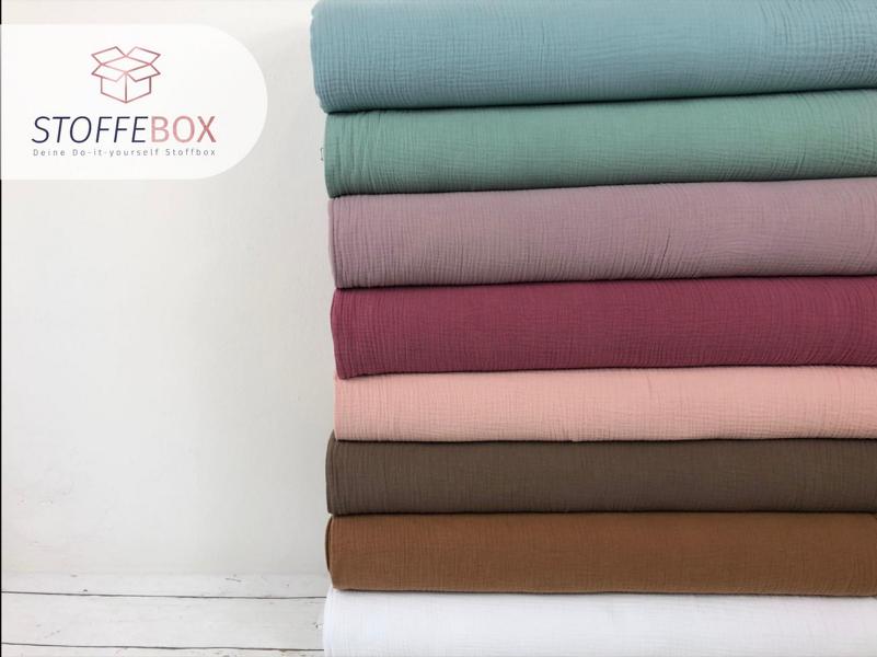 Musselin Uni / Double Gauze – Uni pastellmint – Öko-Tex-100 – Bild 7