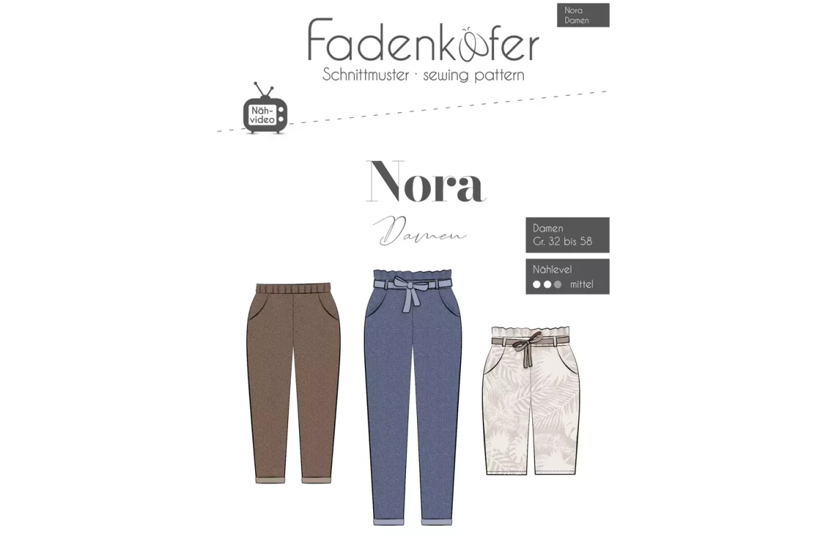 Papierschnittmuster Fadenkäfer Hose Nora Damen – Bild 2