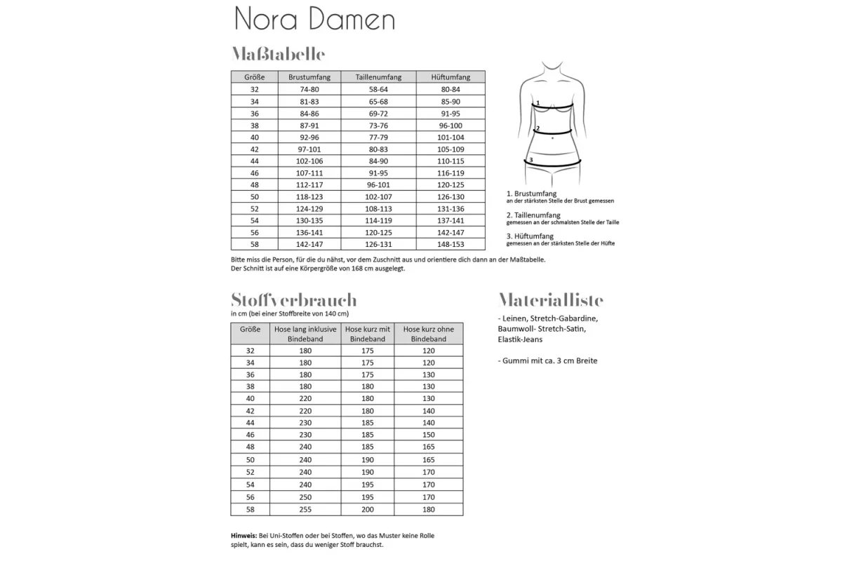 Papierschnittmuster Fadenkäfer Hose Nora Damen – Bild 4