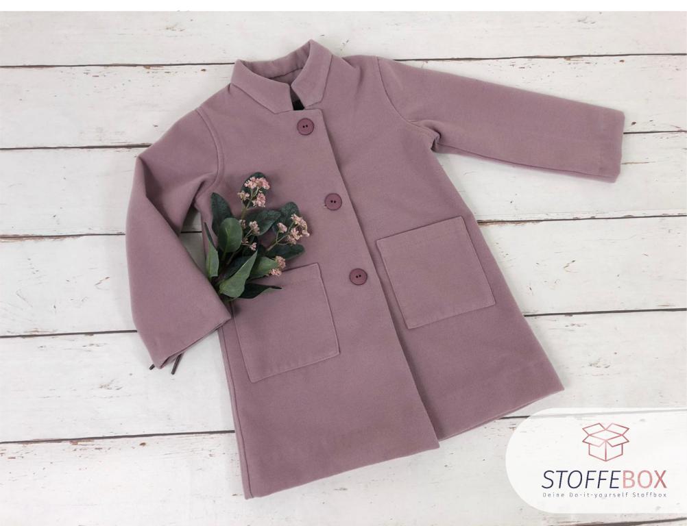 Mantelstoff Mantelflausch Stoff Uni – dunkelbeige – Bild 8